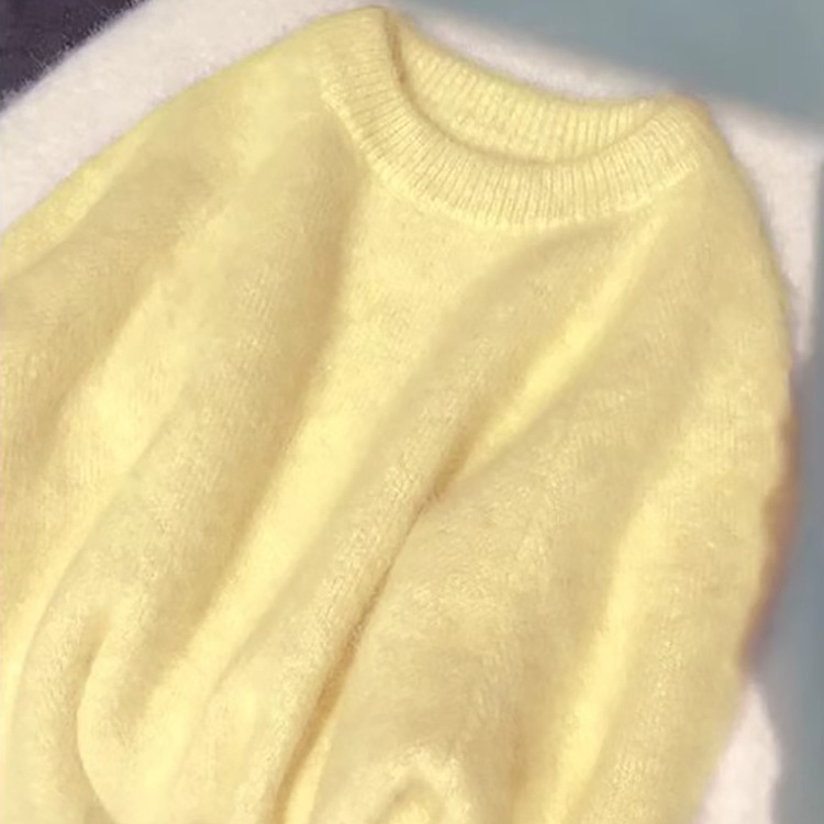 Loose, Cozy Mohair Pullover Sweater For FallWinter Womens Knitted Top