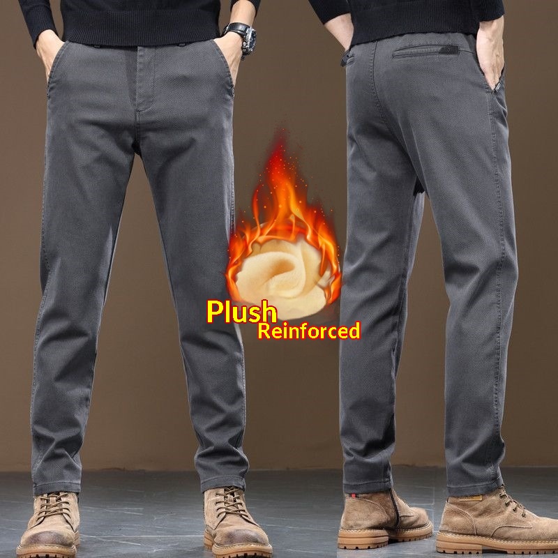 Chaolunbu Mens Light Mature Casual Pants Straight