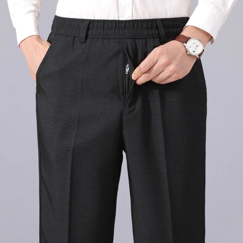 Thickened Warm Loose-fit Straight-leg Casual Fleece-lined Pants