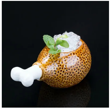 Creative Ceramic Cup In The Shape Of A Chicken Leg With Bonesperfect As A Snack Container Or Drinking Vessel