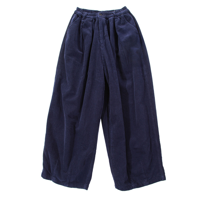 Men's Autumn Winter Retro Casual Corduroy Wide Leg Cargo Pants
