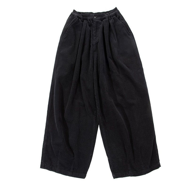 Men's Autumn Winter Retro Casual Corduroy Wide Leg Cargo Pants