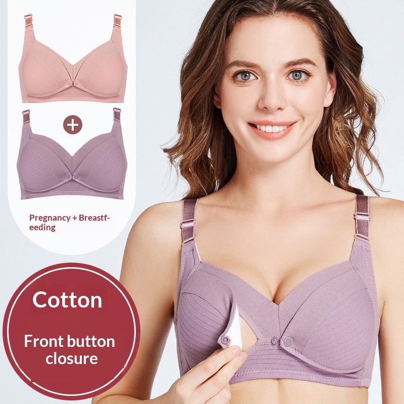 Pure Cotton, Push-up Sag-resistant Nursing Bra For Pregnancy