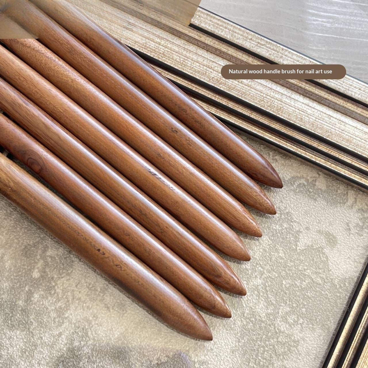 Walnut Wood Nail Art Pen Set For Nail SalonsPerfect For Painting Building And Drawing Lines