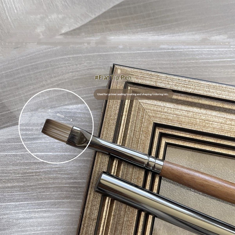 Walnut Wood Nail Art Pen Set For Nail SalonsPerfect For Painting Building And Drawing Lines