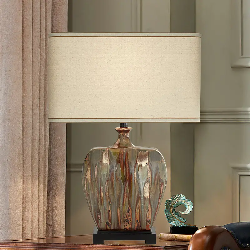 Sleek High-end White Ceramic Table Lamp