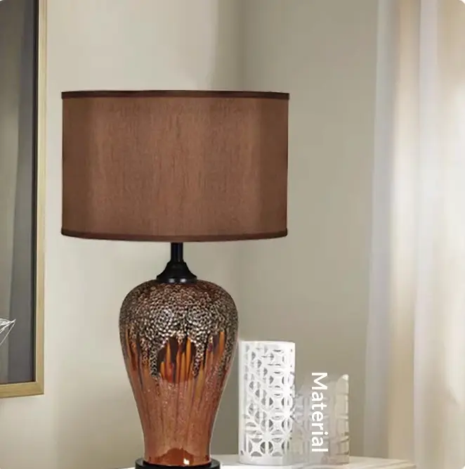 Retro Pearl-Glazed Table Lamp For The Living Room Or Bedroom Bedside