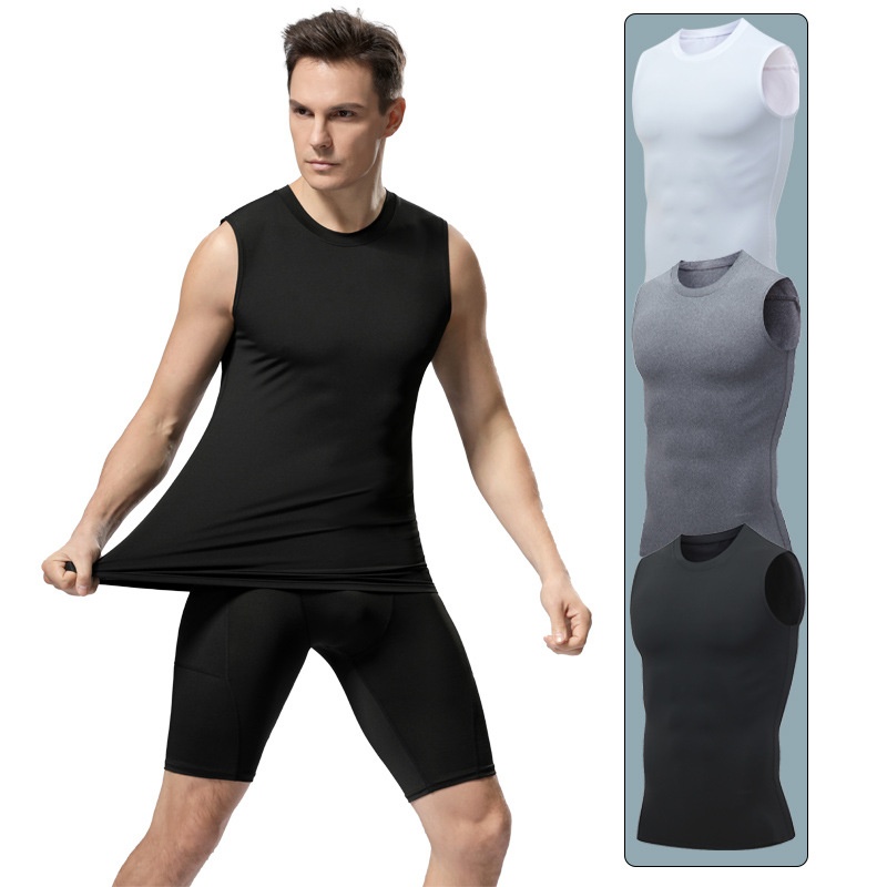 Mens Short-sleeve Athletic Fitness Wear