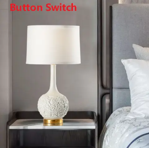 Modern Minimalist Bedroom Table Lamp In American-style Crystal Ceramic