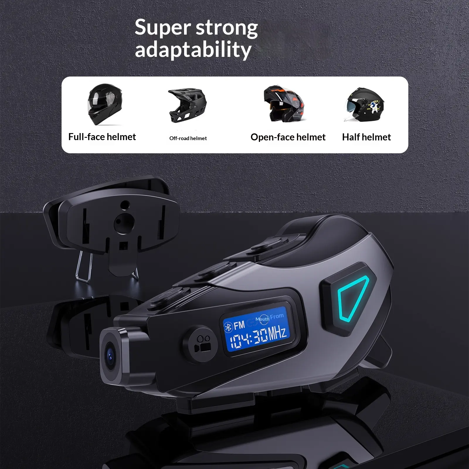 Bluetooth Helmet Headset For Listening To Music While Riding A Motorcycle