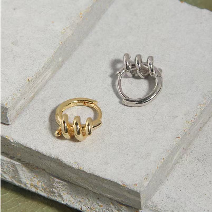 Womens Stylish Personalized Versatile Spiral Earrings