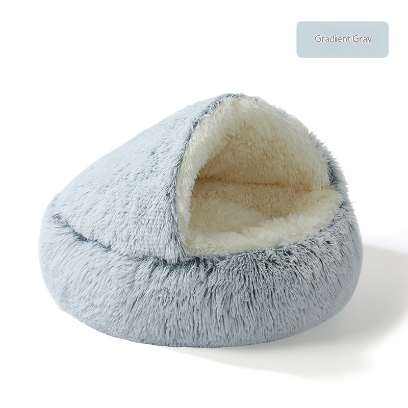 Winter Warm Shell Semi Enclosed Cat Nest Pet Cat