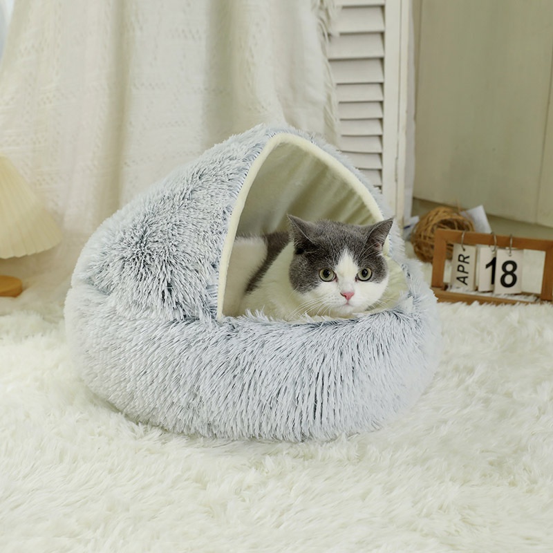 Winter Warm Shell Semi Enclosed Cat Nest Pet Cat
