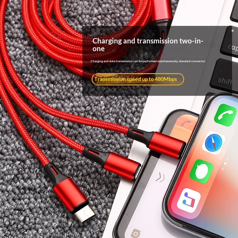 PD 2-in-3 Fast-charging Cable For Phones