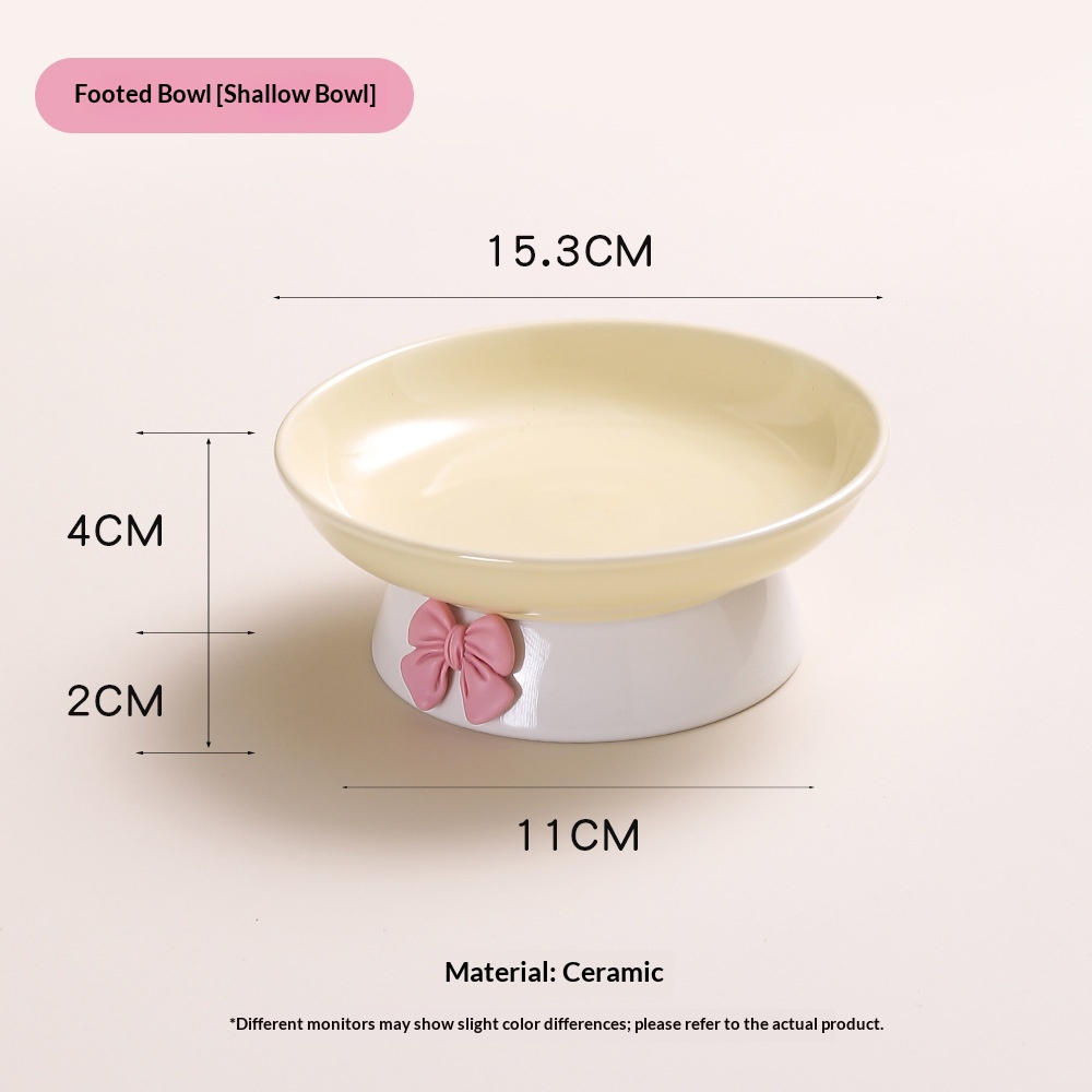 Pet Ceramic Elevated Water Bowl With Raised Stand To Protect Your Pets Neck And Prevent Tipping