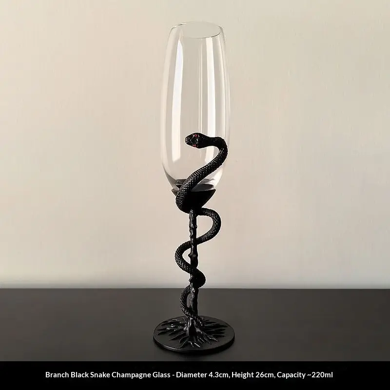Light-luxury Snake Garden Series Champagne Glasses
