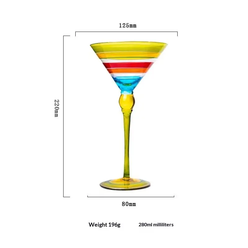 Hand-Painted Creative Martini Glass