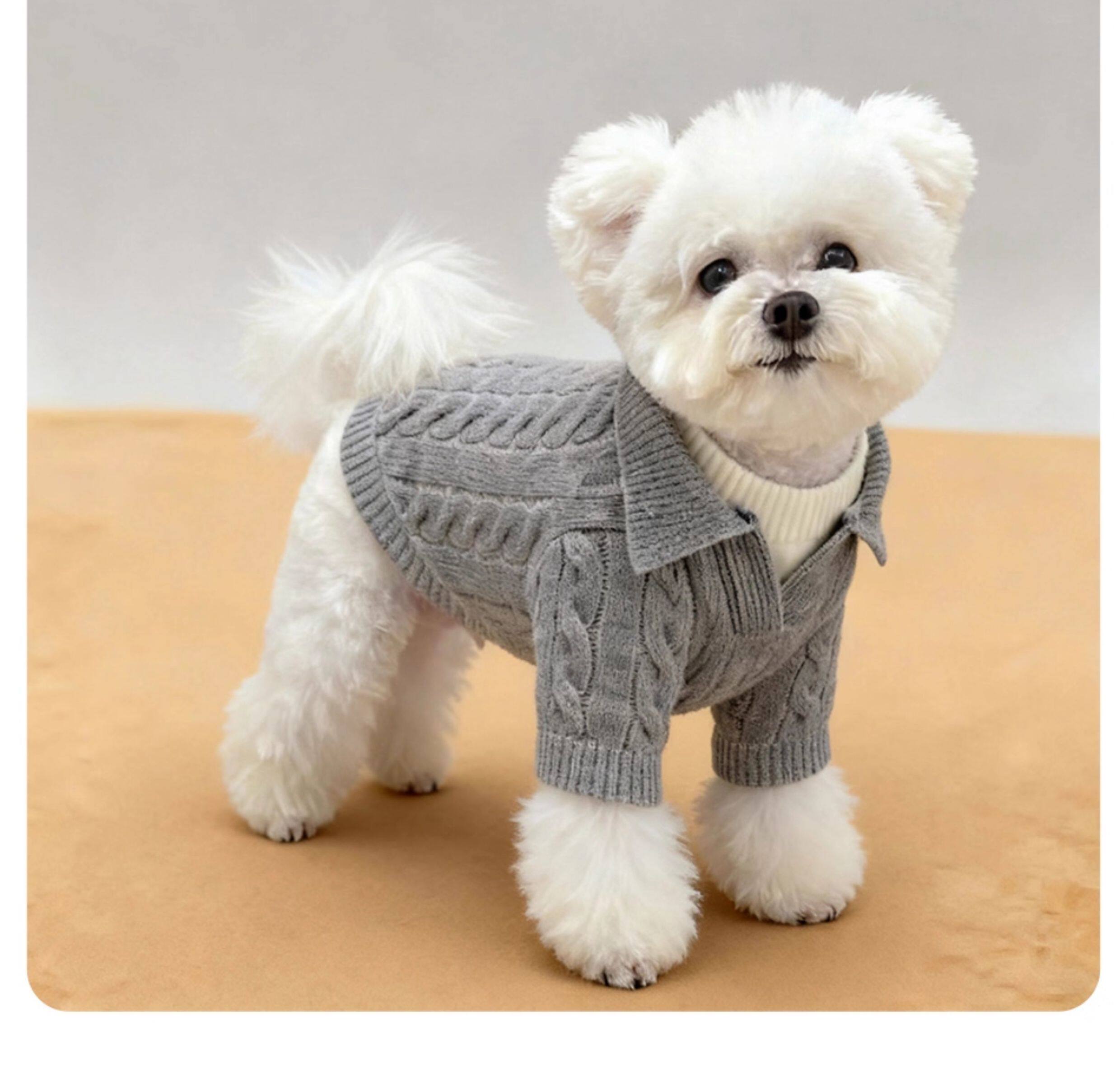 New AutumnWinter Warm Faux Two-Piece Sweater For Pet Dogs