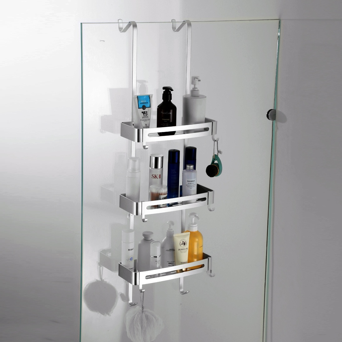 No-Drill 3-Tier Space Aluminum Shelf