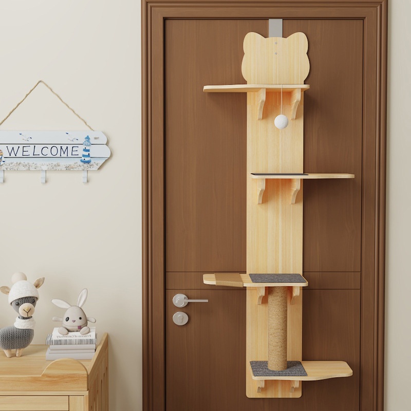 Hanging Cat Tree With Scratching Postspace-saving Design
