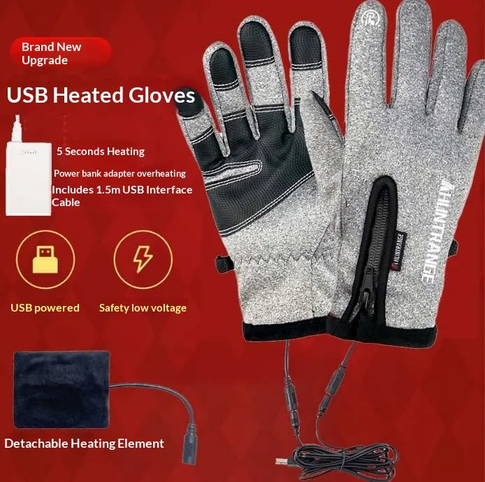 USB-heated Cycling for Men and Womenwinter Windproof and Cold-weather