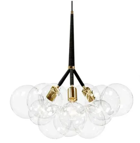 Nordic Modern Light-Luxury Transparent Glass Bubble Ball Pendant Light