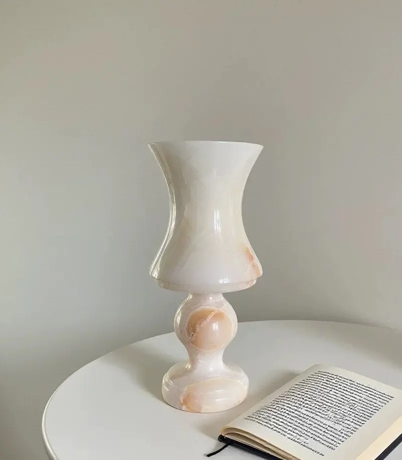 Marble And Jade Table Lamp Bedroom Bedside Lamp