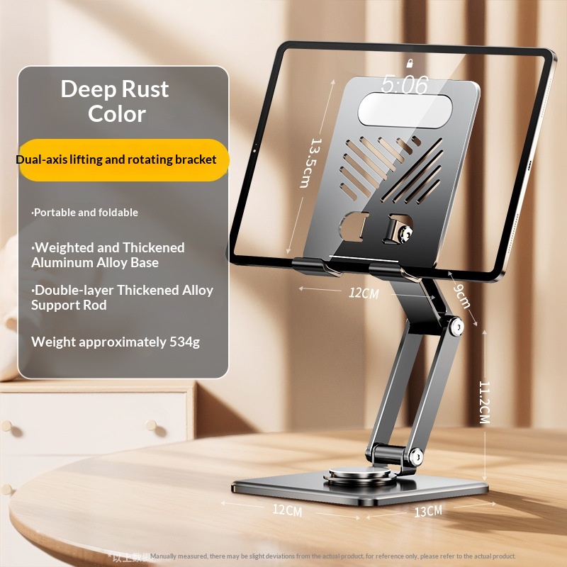 Desktop Phone And Tablet Stand With Adjustable Height And 360-degree Rotation