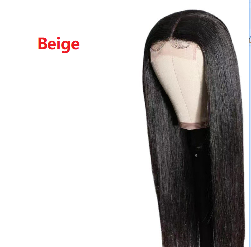 Middle-parted Long Straight Wig For Women Made From High-temperature Synthetic Fiber