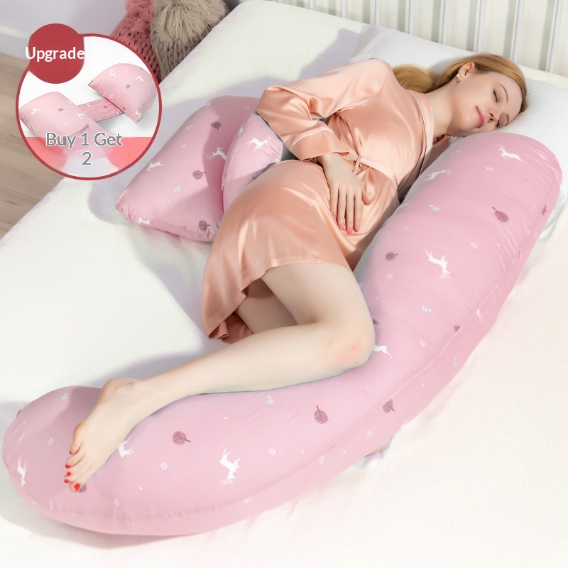 U-shaped Belly-supporting Pillow For Side Sleeping And Lower-back Support