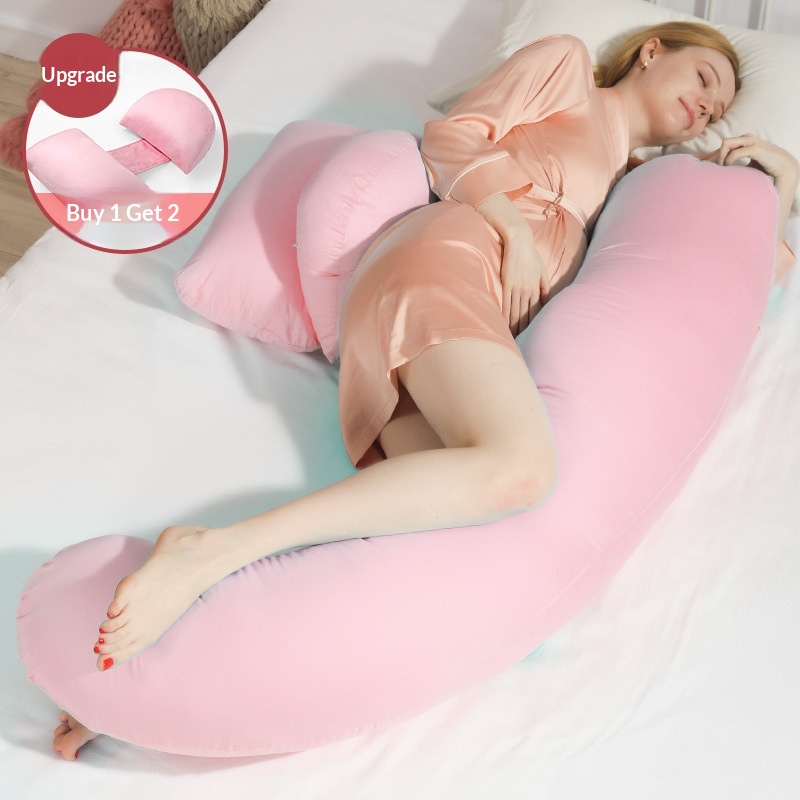 U-shaped Belly-supporting Pillow For Side Sleeping And Lower-back Support