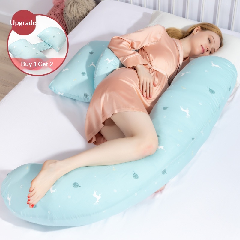 U-shaped Belly-supporting Pillow For Side Sleeping And Lower-back Support