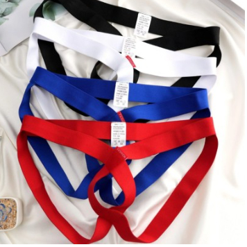 Mens Sexy Hollowed-out Personalized Briefs Stylish No-pull T-back Thongs For A Bold Modern Look