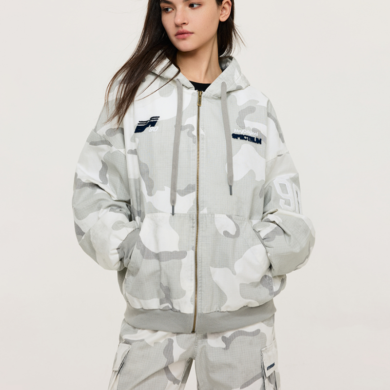 American-style Camouflage Jacket For Spring And Fall Vintage And Casual