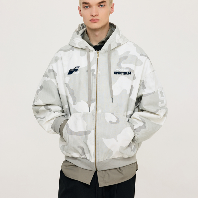 American-style Camouflage Jacket For Spring And Fall Vintage And Casual