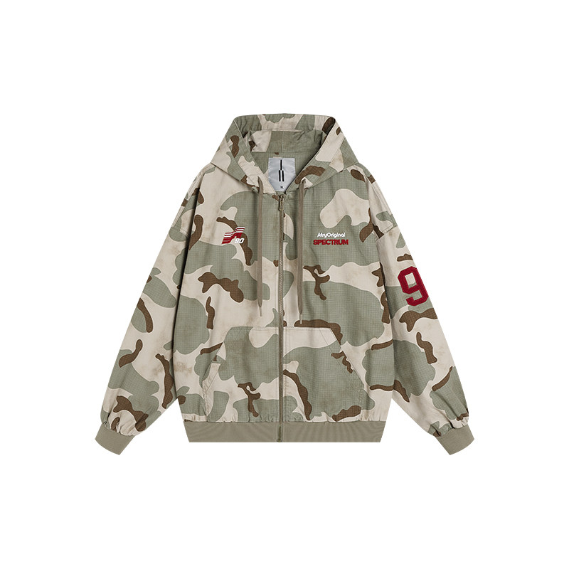 American-style Camouflage Jacket For Spring And Fall Vintage And Casual