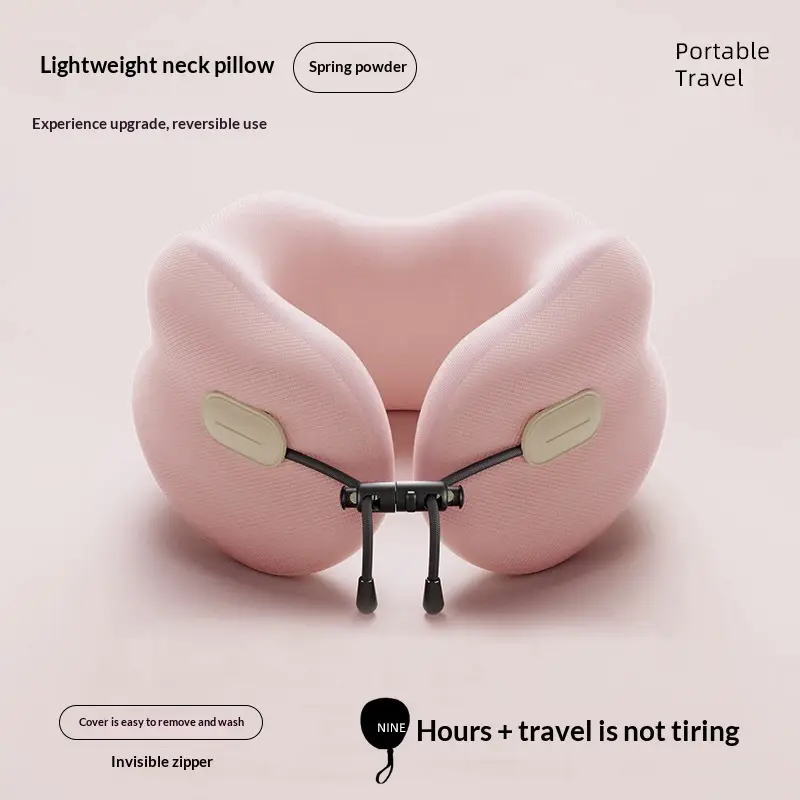 Memory Foam U-shaped Neck Pillow Portable And Storable