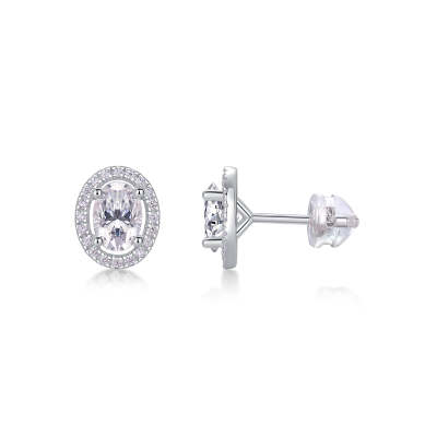 Classic, Light-luxury Sterling Silver Fashion Earrings