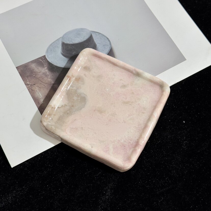 Pink, Light-Luxury Natural Marble Home Decor Items