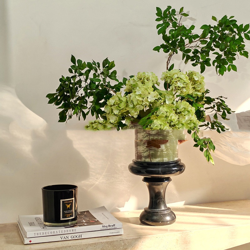 Affordable Luxury Natural Marble Vase Decor With An Atmospheric
