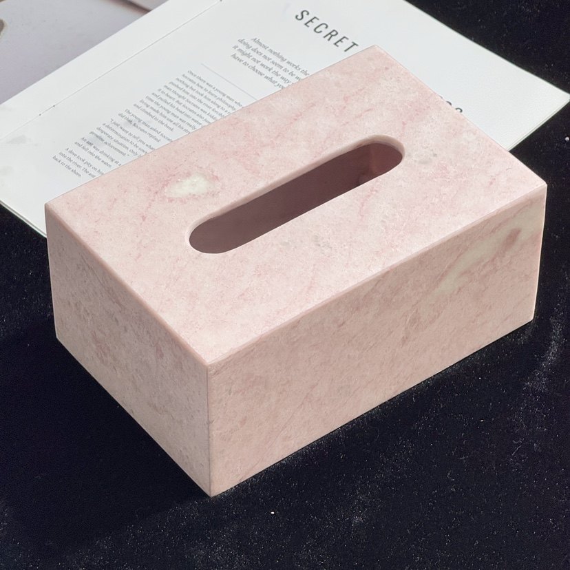 Pink, Light-Luxury Natural Marble Home Decor Items