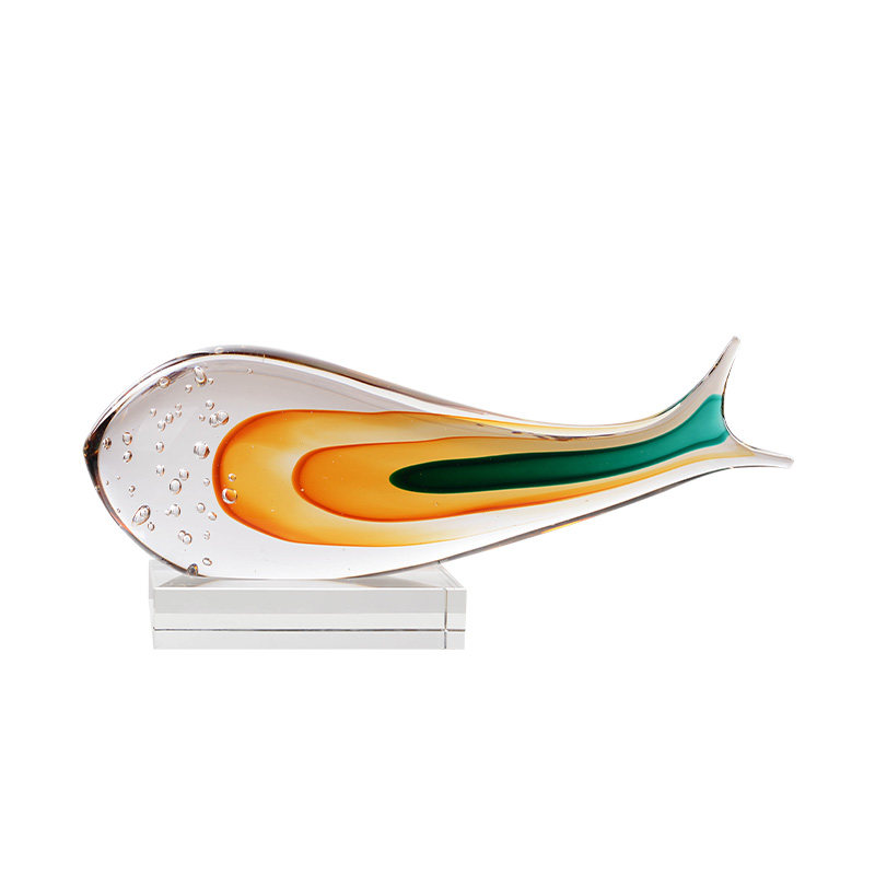 Like A Fish In Water A Light-luxury High-end Glass Living Room Ornament For The Entryway