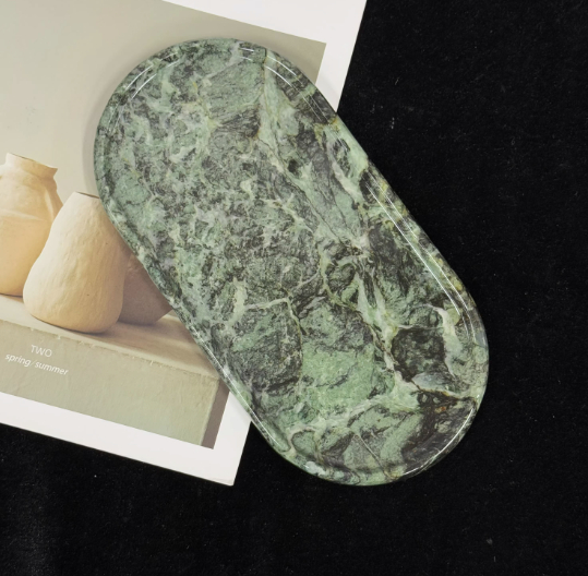 Light-luxury Marble Italian Green Tray