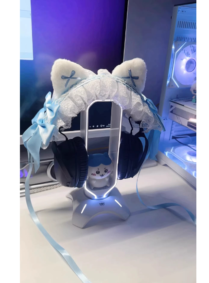 Cat Ear Headband Plush Headphone Cover