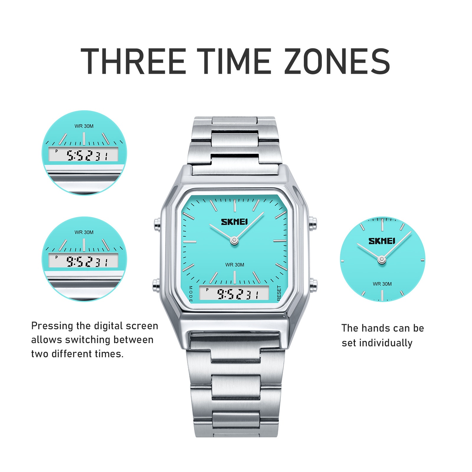 Couples Business Wristwatch Minimalist Stylish Multi-functional Alarm Watch