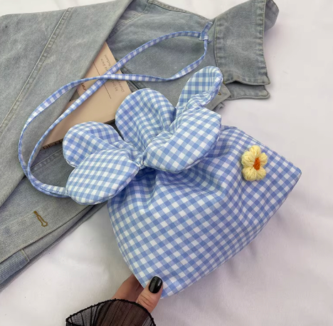 Girls Heart Floral Double-Sided High-Capacity Commuter Drawstring Bag