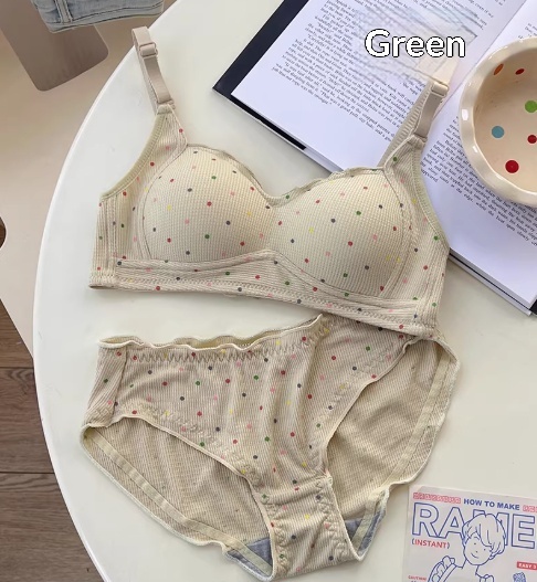 Womens Casual Seamless Anti-Sag Bra And Panty Set