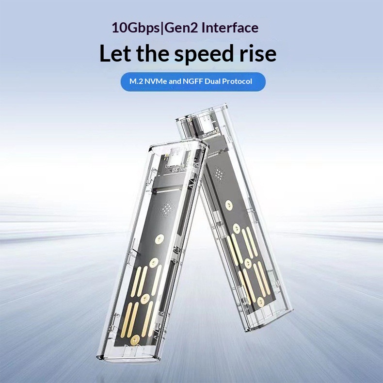 M2 Box USB 31 Transparent Hard Drive