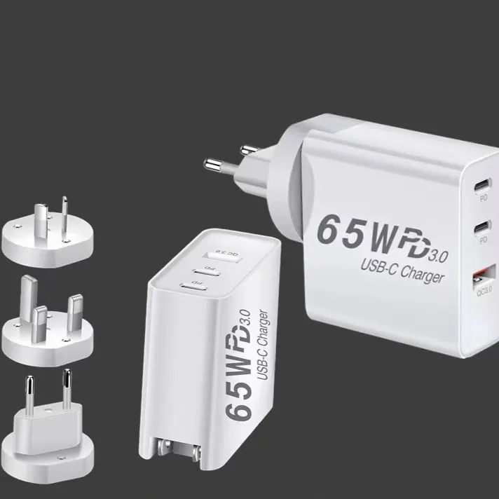 65W GaN Charger With US-standard Conversion Plug