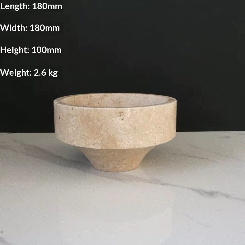 Light-luxury Marble High-foot Decorative Storage Tray For Soft Furnishings